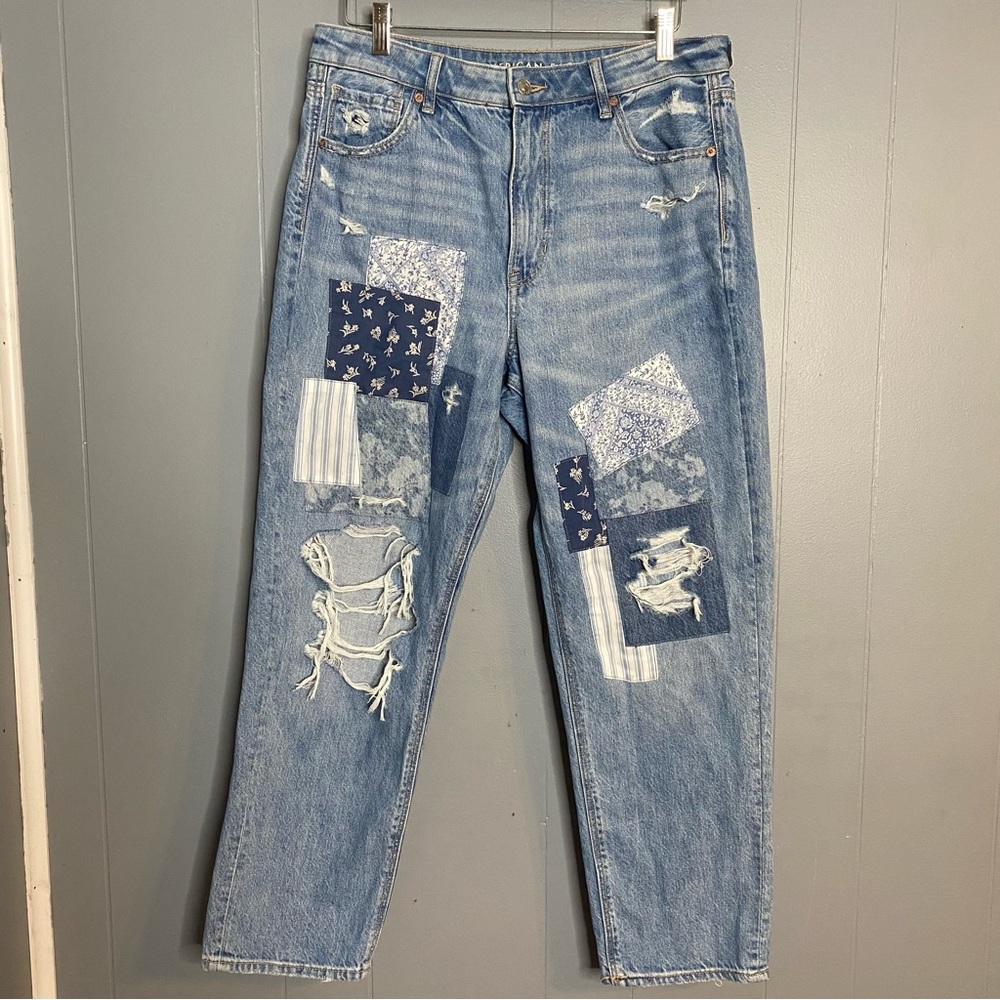 AE Patched Mom Straight Jean - 12 Regular